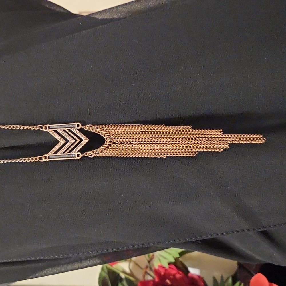 Paparazzi Copper Tassle Necklace Set
